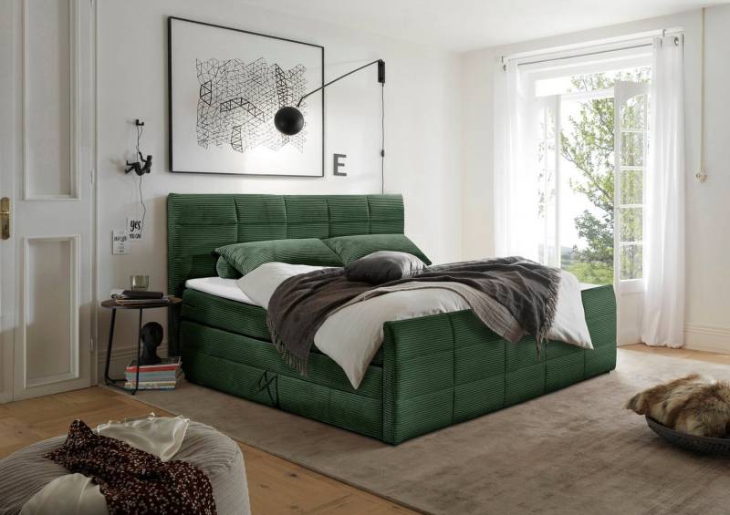 ED EXCITING DESIGN Boxspringbett Bolivia, harte Seite mit Kokosmatte, weiche Seite mit Filzabdeckung von ED EXCITING DESIGN