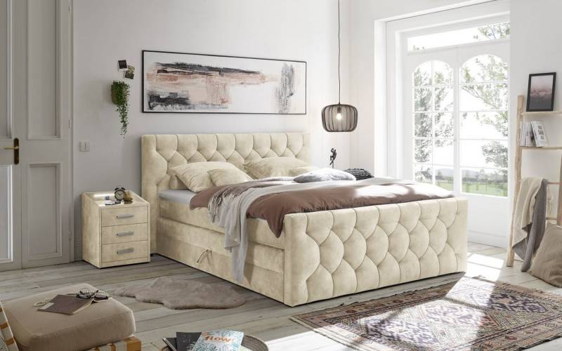 ED EXCITING DESIGN Boxspringbett "Cashfield", OTTOs Choice! Topseller inkl. zwei Bettkästen & Topper, erhältlich in den Größen 160x200cm und 180x200cm von ED EXCITING DESIGN