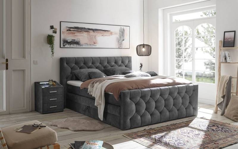 ED EXCITING DESIGN Boxspringbett "Cashfield", OTTOs Choice! Topseller inkl. zwei Bettkästen & Topper, erhältlich in den Größen 160x200cm und 180x200cm von ED EXCITING DESIGN
