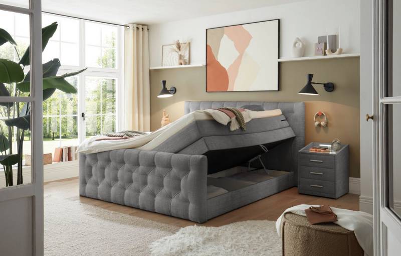 ED EXCITING DESIGN Boxspringbett "Cashfield", OTTOs Choice! Topseller inkl. zwei Bettkästen & Topper, erhältlich in den Größen 160x200cm und 180x200cm von ED EXCITING DESIGN