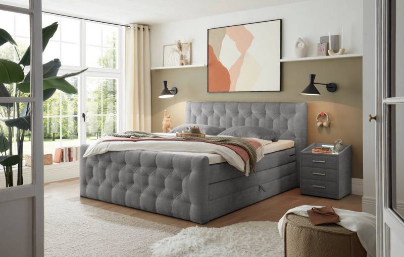 ED EXCITING DESIGN Boxspringbett "Cashfield", OTTOs Choice! Topseller inkl. zwei Bettkästen & Topper, erhältlich in den Größen 160x200cm und 180x200cm von ED EXCITING DESIGN