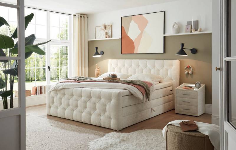 ED EXCITING DESIGN Boxspringbett "Cashfield", OTTOs Choice! Topseller inkl. zwei Bettkästen & Topper, erhältlich in den Größen 160x200cm und 180x200cm von ED EXCITING DESIGN