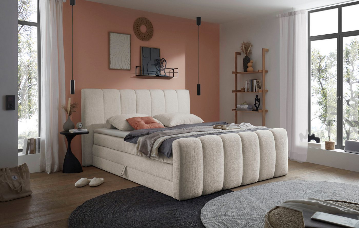 ED EXCITING DESIGN Boxspringbett Chuck in der Breite 180cm, inkl. Bettkasten, inkl. Tonnentaschen-Federkernmatratze & Kaltschaum-Topper ED EXCITING DESIGN Boxspringbett Chuck in der Breite 180cm, inkl. Bettkasten, inkl. Tonnentaschen-Federkernmatratze & Kaltschaum-Topper von ED EXCITING DESIGN
