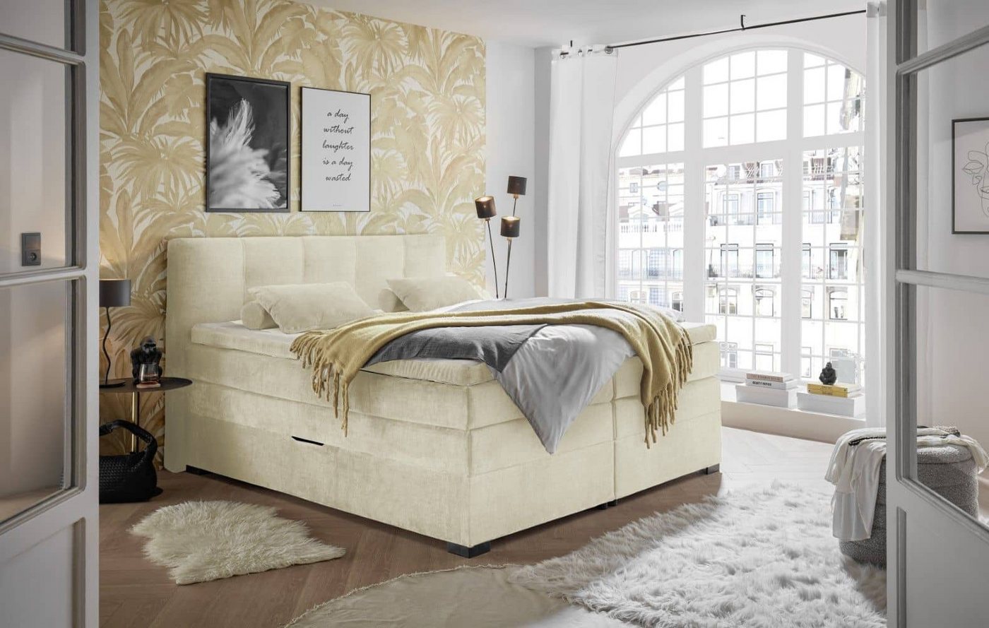 ED EXCITING DESIGN Boxspringbett Fanes, inkl. Bettkasten und 7cm Visco-Topper ED EXCITING DESIGN Boxspringbett Fanes, inkl. Bettkasten und 7cm Visco-Topper von ED EXCITING DESIGN