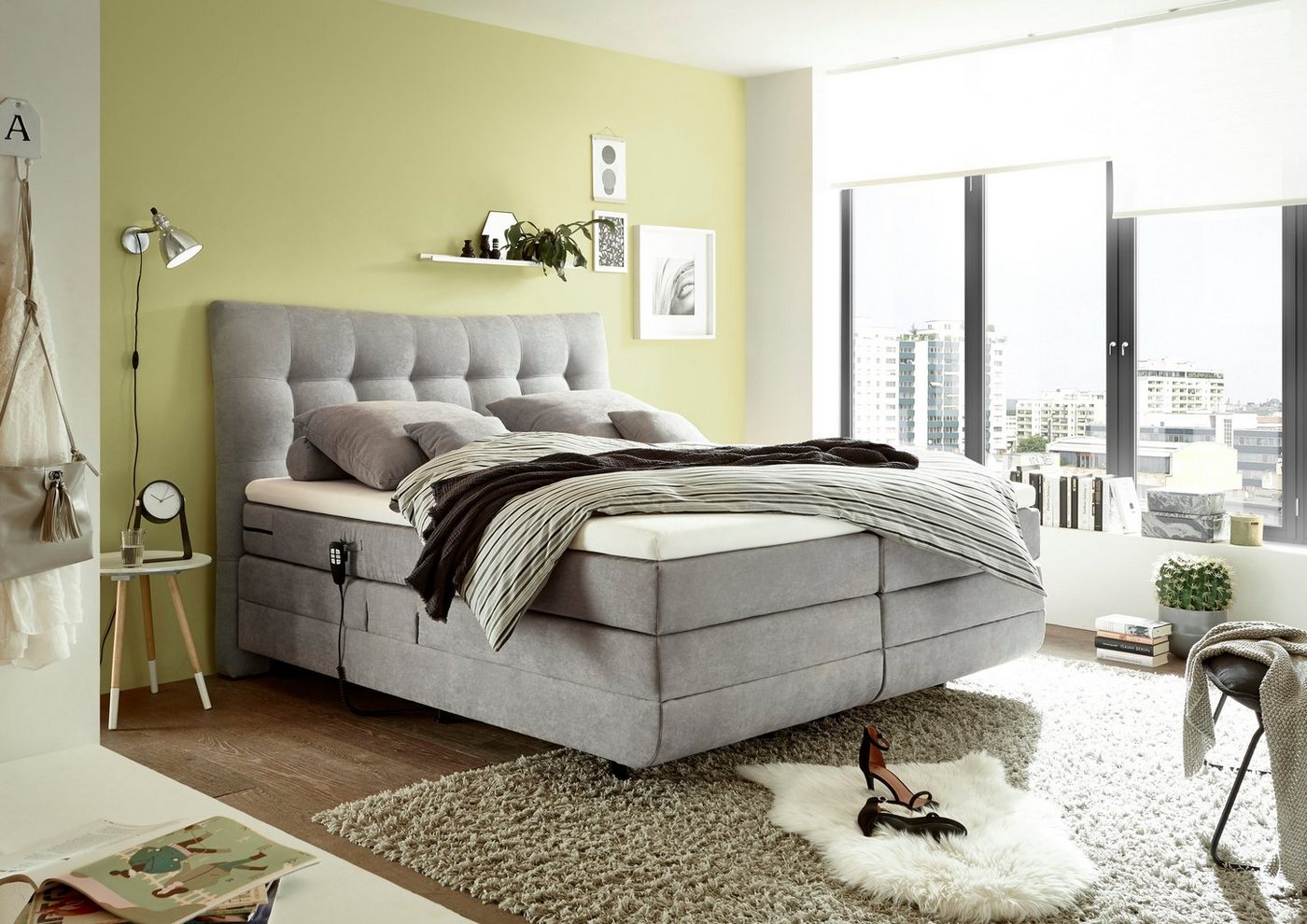 ED EXCITING DESIGN Boxspringbett Malibu, inkl. Motor und Topper von ED EXCITING DESIGN