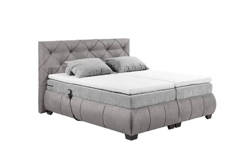 ED EXCITING DESIGN Boxspringbett Mansura 180 x 200 - Motorfunktion (Bett inkl. Matratze & Topper), Premium-Boxspringbett, Samtoptik, elektrisch verstellbar von ED EXCITING DESIGN