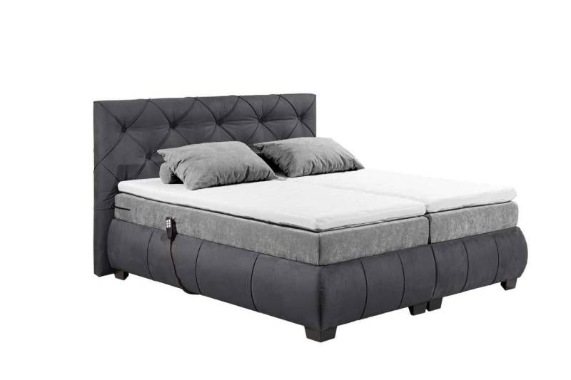 ED EXCITING DESIGN Boxspringbett Mansura 180 x 200 - Motorfunktion (Bett inkl. Matratze & Topper), Premium-Boxspringbett, Samtoptik, elektrisch verstellbar von ED EXCITING DESIGN