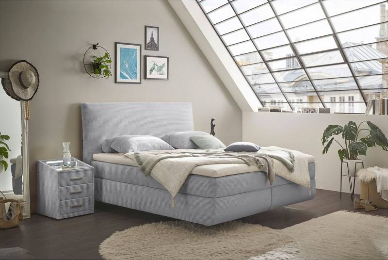 ED EXCITING DESIGN Boxspringbett Marbella, Duo-Matratze- harte Kokosmatte, weiche Filzabdeckung, Matratzenhülle von ED EXCITING DESIGN
