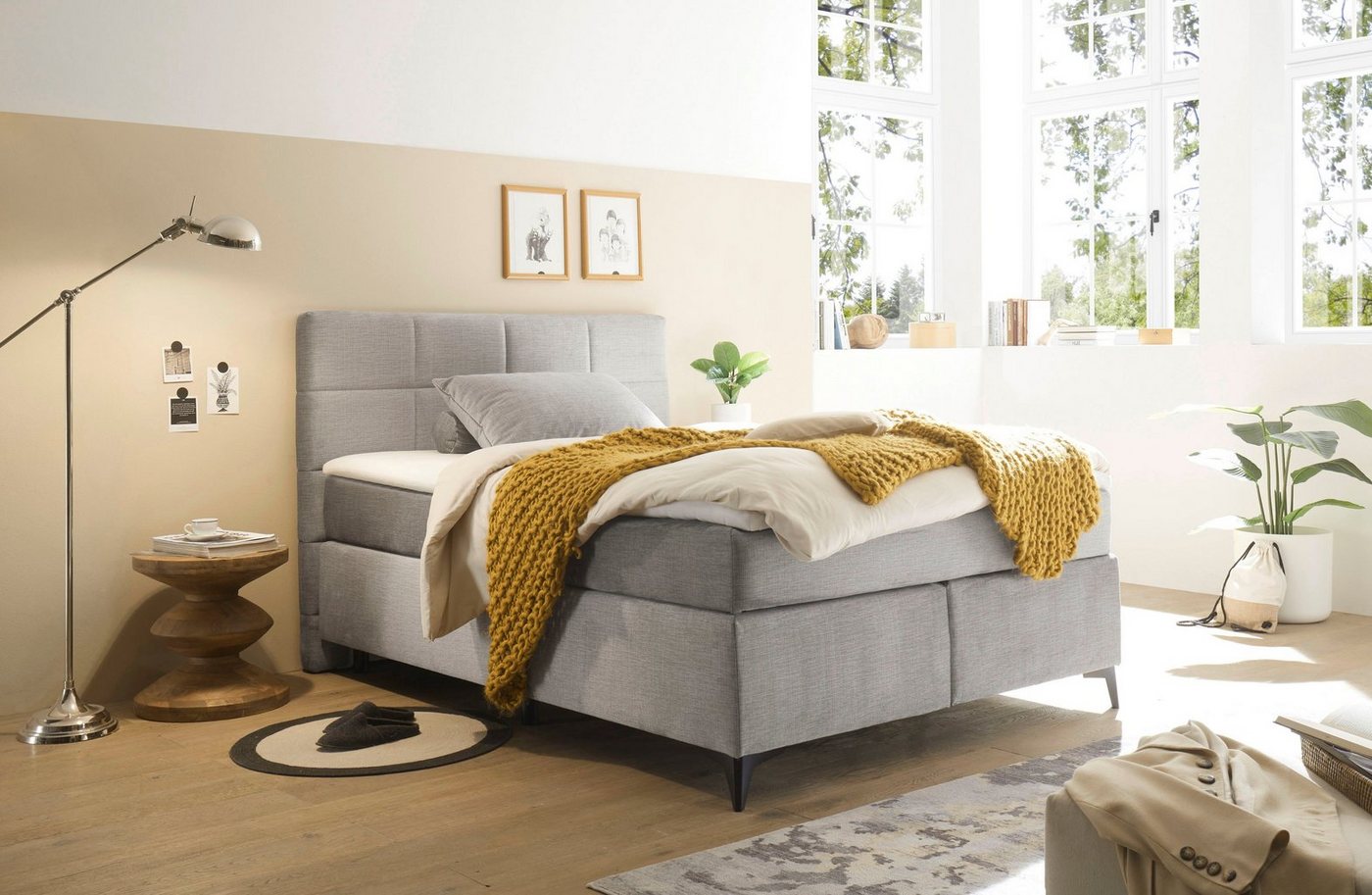 ED EXCITING DESIGN Boxspringbett Navarra, wahlweise mit Matratze von ED EXCITING DESIGN