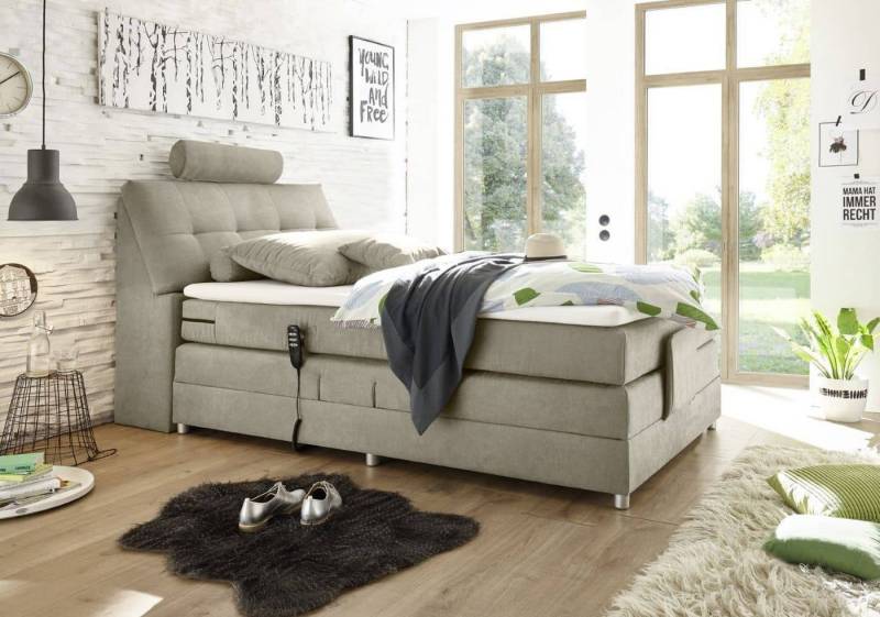 ED EXCITING DESIGN Boxspringbett Palermo 120/180x200 Elektrofunktion & 7-Zonen-TTFK-Matratze + Topper (Komplettbett mit Motor & Stauraum, inkl. Matratze, Topper, Unterbox), Elektrisches Kopf- & Fußteil, 7-Zonen-TTFK-Matratze & T25-Topper von ED EXCITING DESIGN