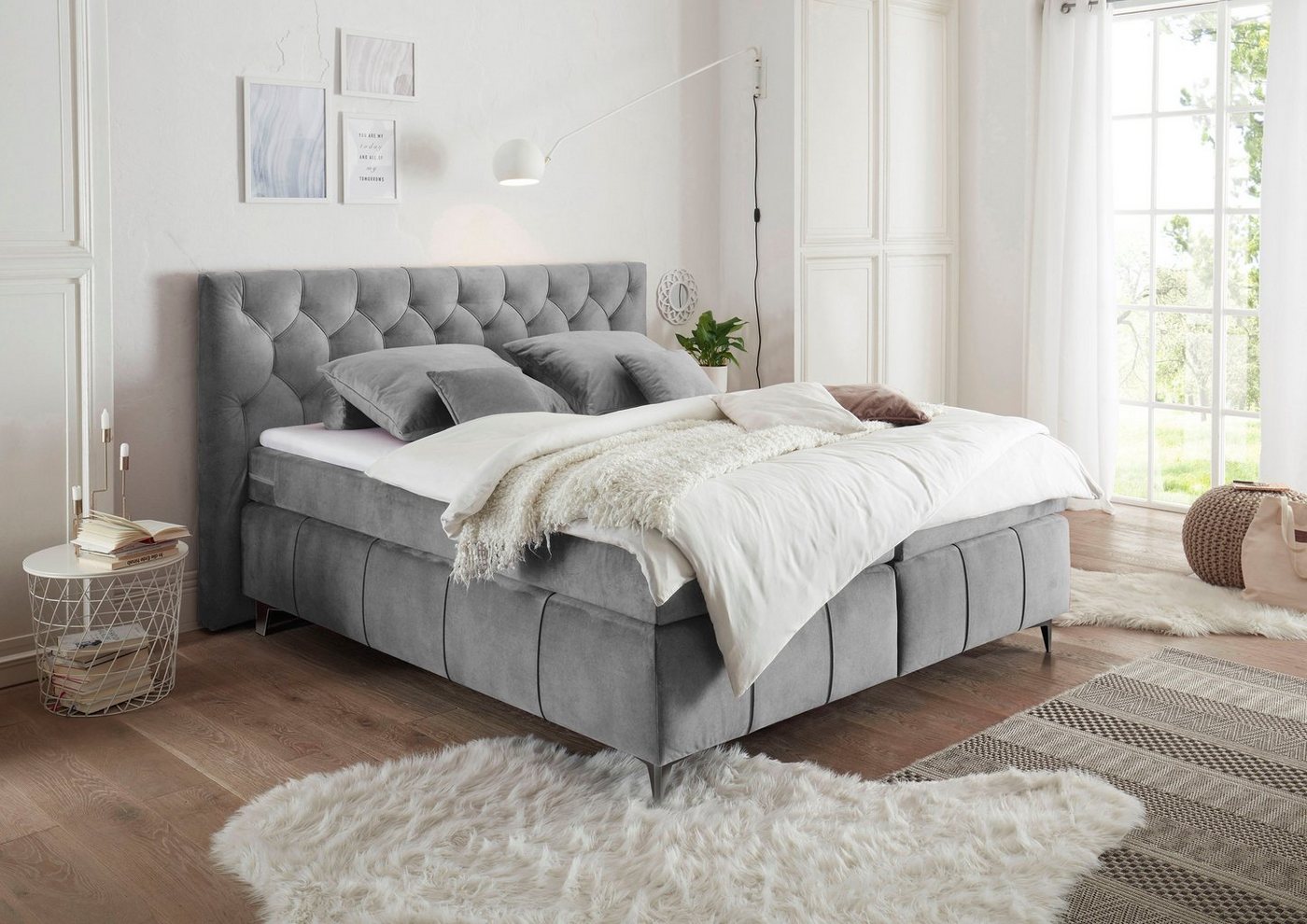 ED EXCITING DESIGN Boxspringbett Pembroke, inkl. Topper von ED EXCITING DESIGN