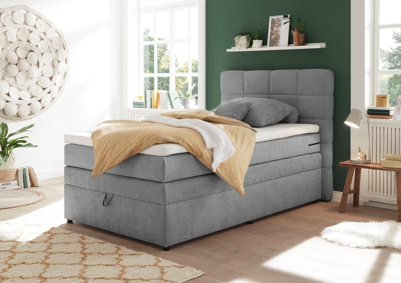 ED EXCITING DESIGN Boxspringbett Tacoma, inkl. Bettkasten und Topper von ED EXCITING DESIGN