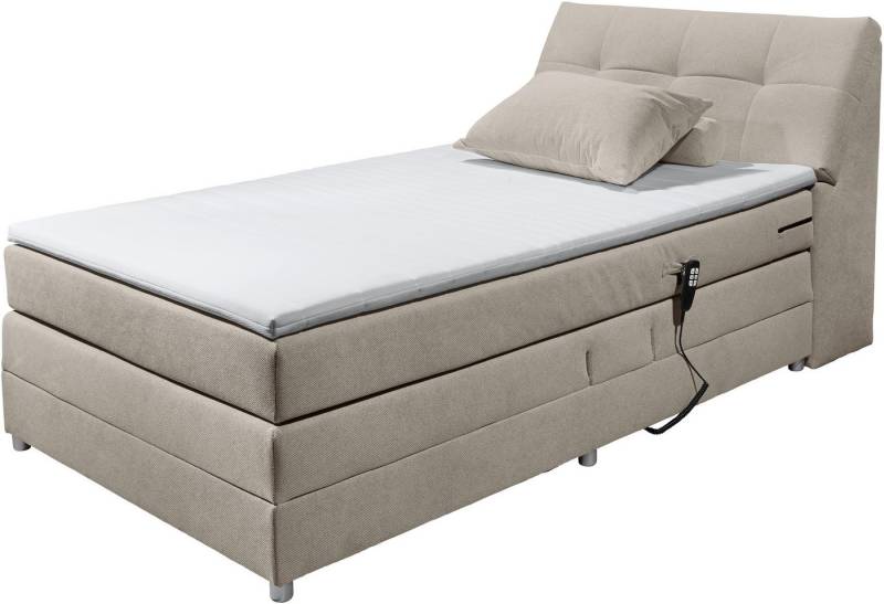 ED EXCITING DESIGN Boxspringbett Toulouse, inkl. Motor, inkl. Stauraum im Kopfteil von ED EXCITING DESIGN