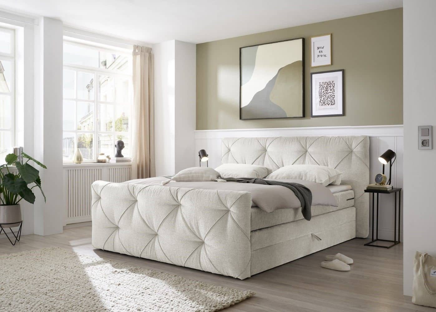 ED EXCITING DESIGN Boxspringbett Venlo 180x200 Bettkasten, HR30 Topper, 7Z-Federkernmatratze (Komplettbett inkl. Topper, Matratze, Unterbox und Bettkasten), Boxspringbett mit Topper, Matratze, Unterbox und Bettkasten von ED EXCITING DESIGN