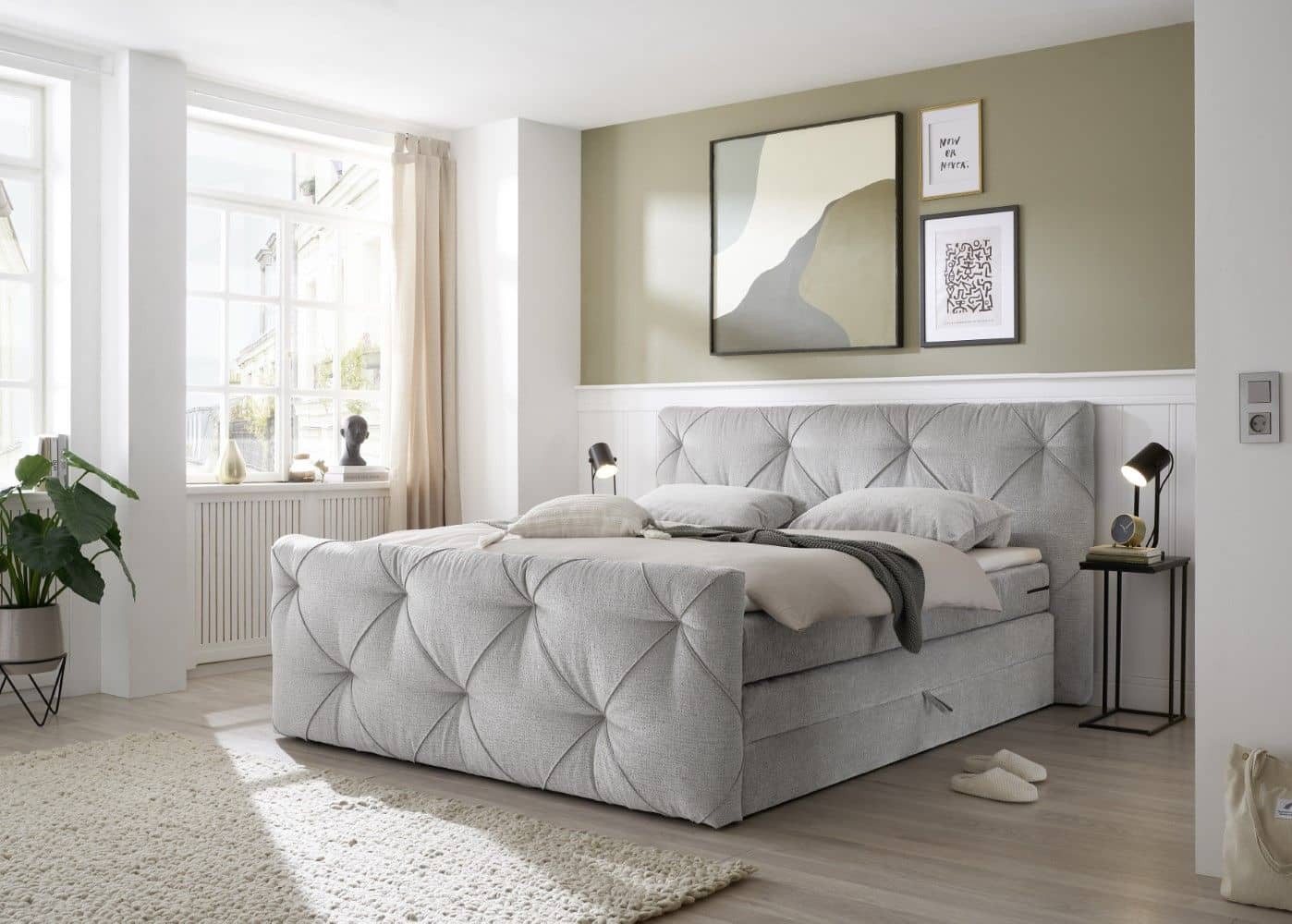 ED EXCITING DESIGN Boxspringbett Venlo 180x200 Bettkasten, HR30 Topper, 7Z-Federkernmatratze (Komplettbett inkl. Topper, Matratze, Unterbox und Bettkasten), Boxspringbett mit Topper, Matratze, Unterbox und Bettkasten von ED EXCITING DESIGN