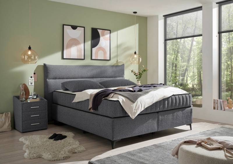 ED EXCITING DESIGN Boxspringbett Vlieland, Premium 9-Zonen-Tonnentaschenfederkern Duo-Matratze mit Kokosmatte von ED EXCITING DESIGN