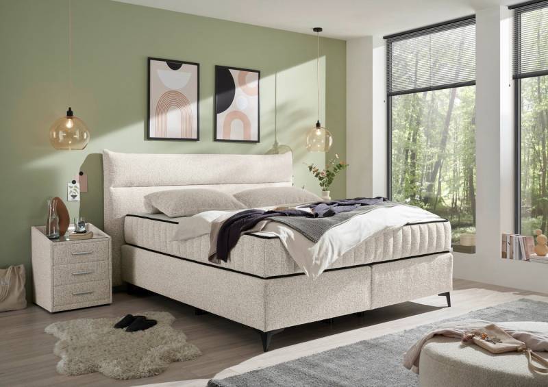 ED EXCITING DESIGN Boxspringbett Vlieland, Premium 9-Zonen-Tonnentaschenfederkern Duo-Matratze mit Kokosmatte von ED EXCITING DESIGN