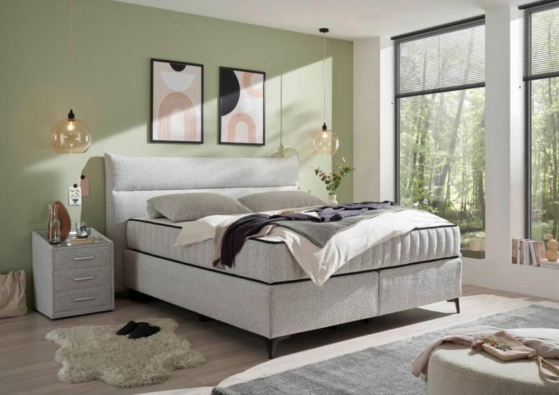 ED EXCITING DESIGN Boxspringbett Vlieland, Premium 9-Zonen-Tonnentaschenfederkern Duo-Matratze mit Kokosmatte von ED EXCITING DESIGN