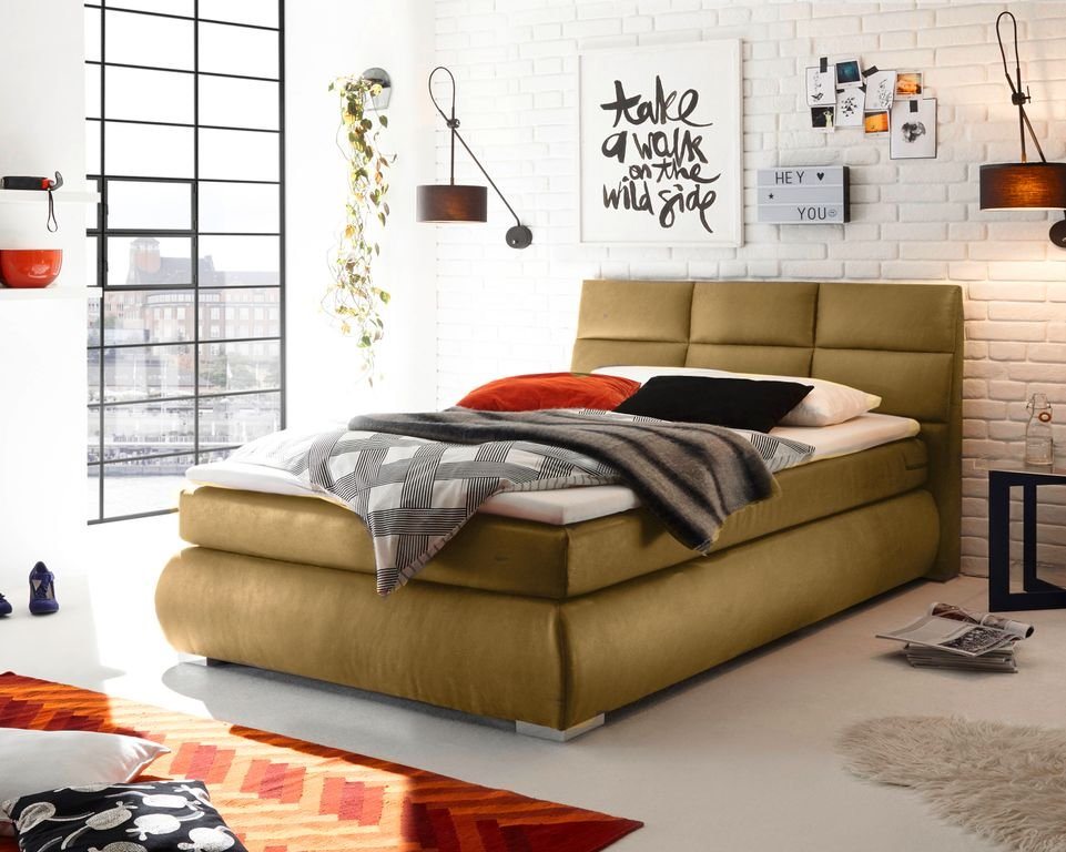 ED EXCITING DESIGN Boxspringliege (140 x 200 cm, Kosali 1 nature 140 cm), Braun von ED EXCITING DESIGN