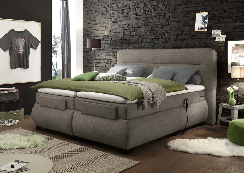 ED EXCITING DESIGN Boxspringliege (160 x 200 cm, Evolution), Grau von ED EXCITING DESIGN