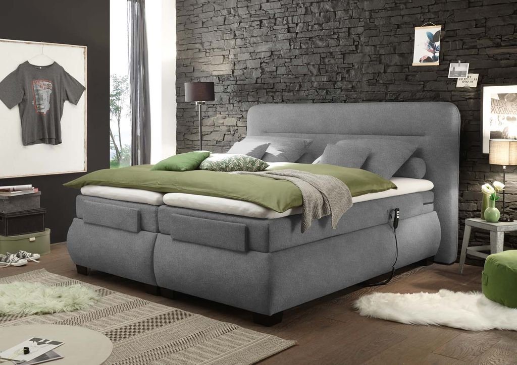 ED EXCITING DESIGN Boxspringliege (180 x 200 cm, Evolution), Grau von ED EXCITING DESIGN