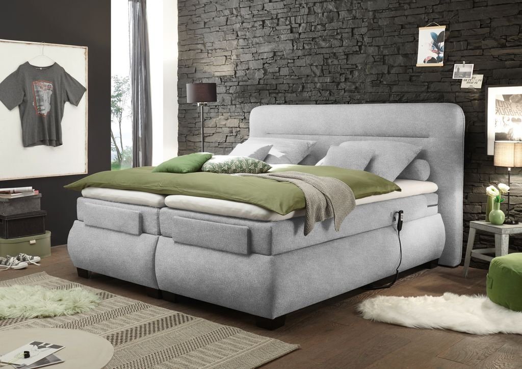 ED EXCITING DESIGN Boxspringliege (180 x 200 cm, Evolution), Silber von ED EXCITING DESIGN