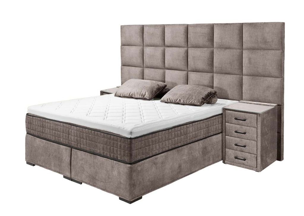 ED EXCITING DESIGN Boxspringliege (180 x 200 cm, Naro XL), Grau von ED EXCITING DESIGN