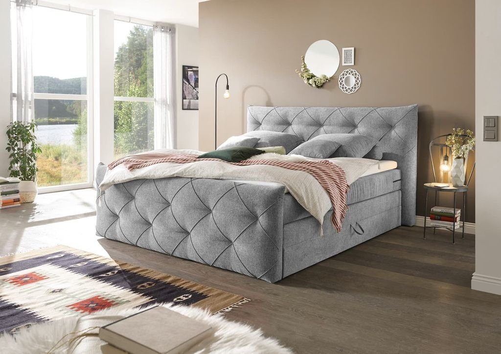 ED EXCITING DESIGN Boxspringliege (180 x 200 cm, Tarragona) von ED EXCITING DESIGN