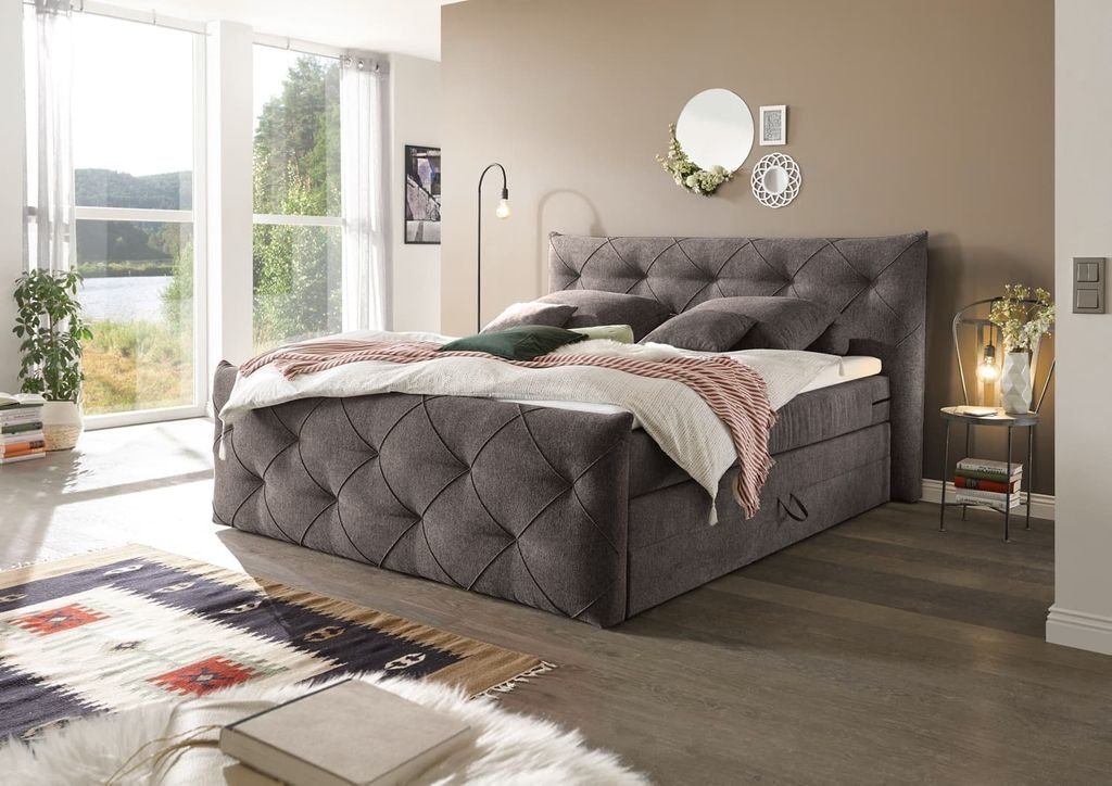 ED EXCITING DESIGN Boxspringliege (180 x 200 cm, Tarragona) von ED EXCITING DESIGN