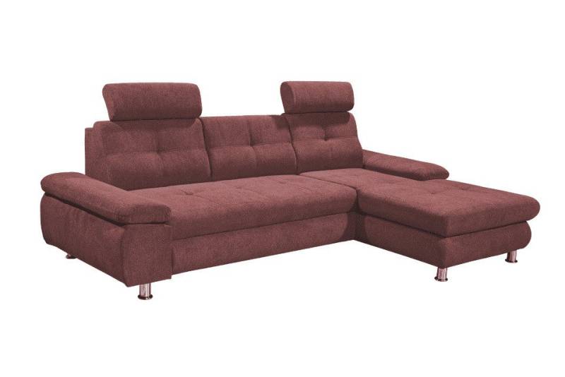 ED EXCITING DESIGN Ecksofa Alba, mit Schlaffunktion und Bettkasten, Armlehnenverstellung von ED EXCITING DESIGN