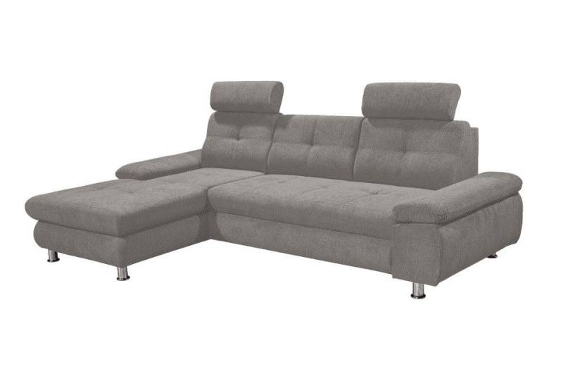 ED EXCITING DESIGN Ecksofa Alba, mit Schlaffunktion und Bettkasten, Armlehnenverstellung von ED EXCITING DESIGN
