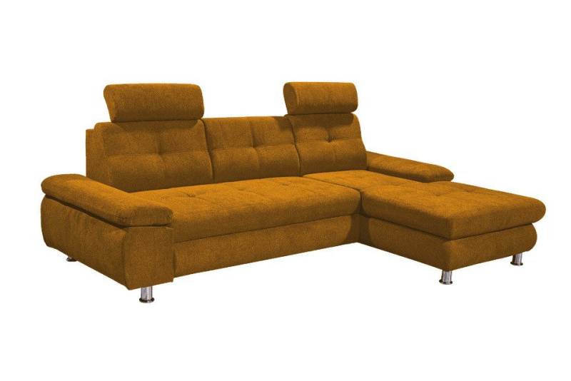 ED EXCITING DESIGN Ecksofa Alba, mit Schlaffunktion und Bettkasten, Armlehnenverstellung von ED EXCITING DESIGN