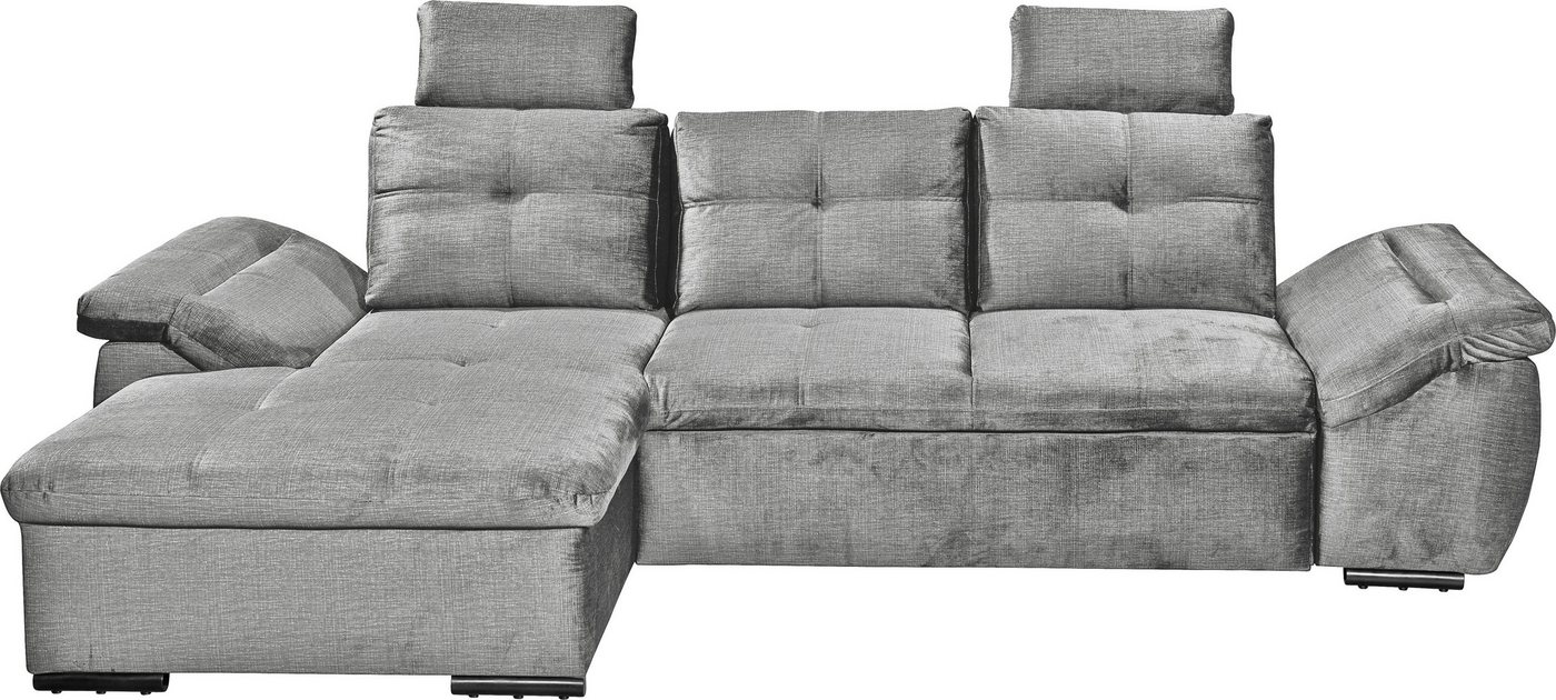 ED EXCITING DESIGN Ecksofa Alija, frei im Raum stellbar, Schlaffunktion, Kopfstützen, Armteilverstellung von ED EXCITING DESIGN