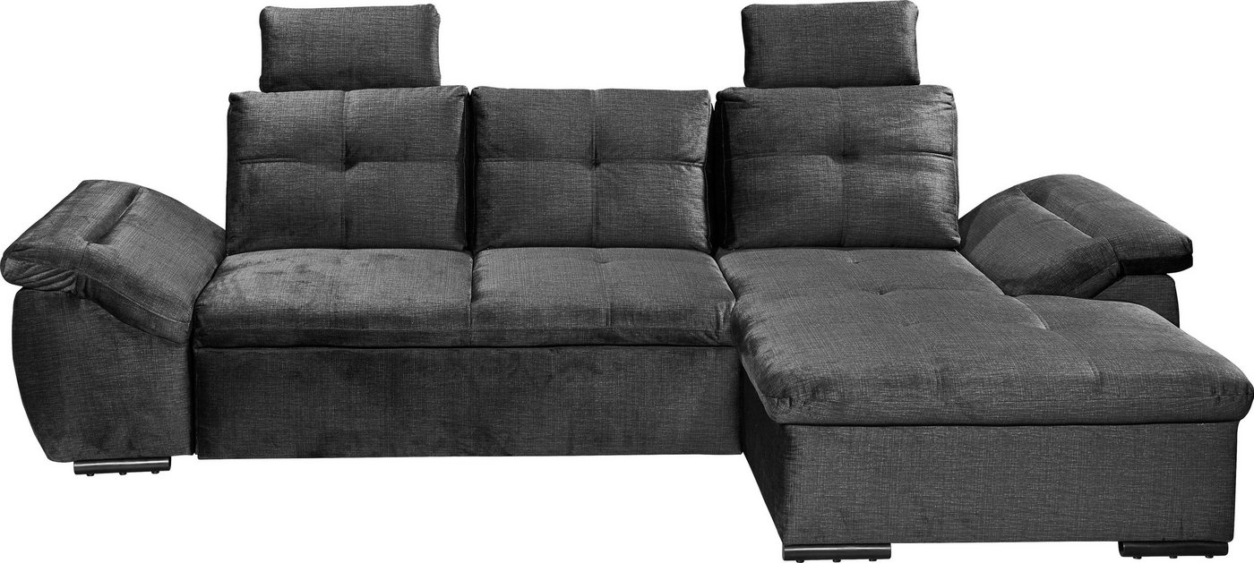 ED EXCITING DESIGN Ecksofa Alija, frei im Raum stellbar, Schlaffunktion, Kopfstützen, Armteilverstellung von ED EXCITING DESIGN