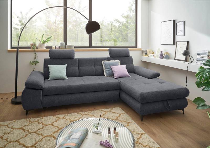 ED EXCITING DESIGN Ecksofa Altona L-Form, 2 Teile, mit Bettfunktion, Bettkasten, Armteilverstellung & Kopfstützen ED EXCITING DESIGN Ecksofa Altona L-Form, 2 Teile, mit Bettfunktion, Bettkasten, Armteilverstellung & Kopfstützen von ED EXCITING DESIGN