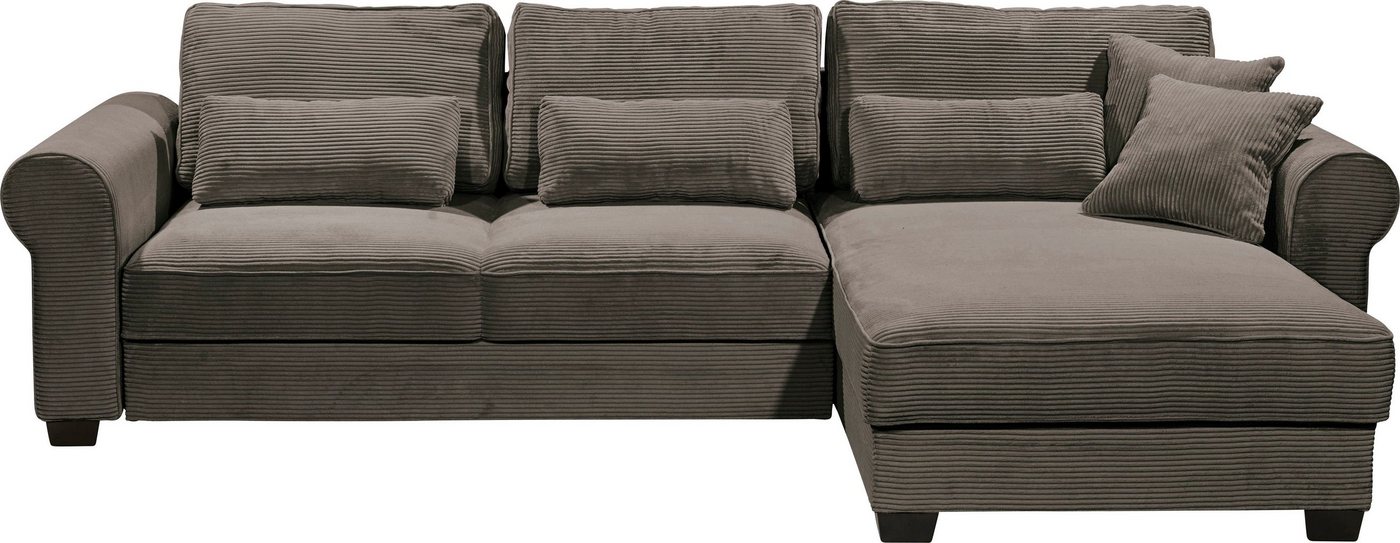 ED EXCITING DESIGN Ecksofa Angelina, frei im Raum stellbar, mit Bettkasten, mit Schlaffunktion von ED EXCITING DESIGN