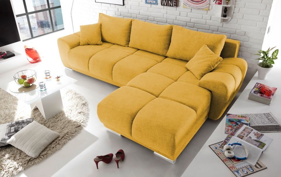 ED EXCITING DESIGN Ecksofa Anton, mit Schlaffunktion, Bettkasten, universell aufbaubar von ED EXCITING DESIGN