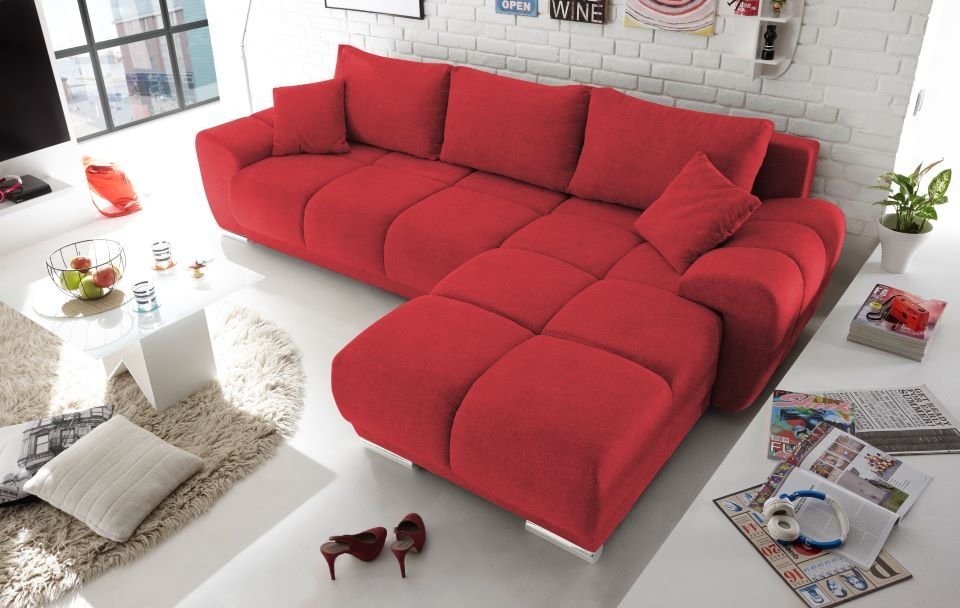 ED EXCITING DESIGN Ecksofa Anton, mit Schlaffunktion, Bettkasten, universell aufbaubar von ED EXCITING DESIGN