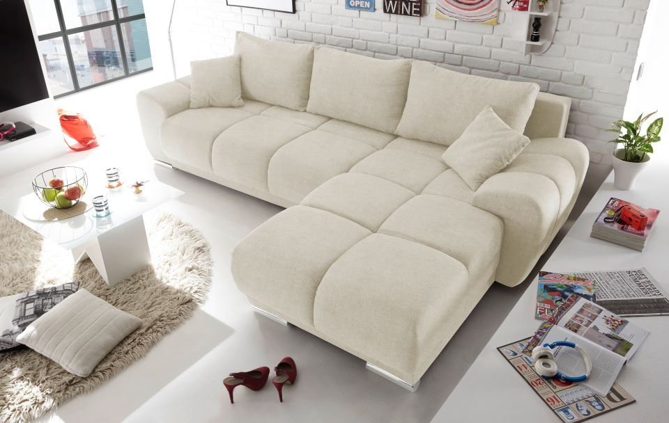 ED EXCITING DESIGN Ecksofa Anton, mit Schlaffunktion, Bettkasten, universell aufbaubar von ED EXCITING DESIGN