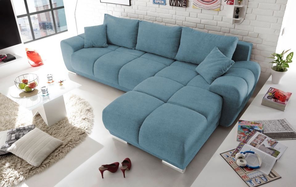 ED EXCITING DESIGN Ecksofa Anton, mit Schlaffunktion, Bettkasten, universell aufbaubar von ED EXCITING DESIGN