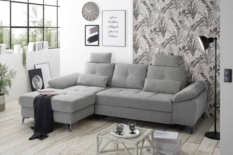 ED EXCITING DESIGN Ecksofa Auckland, mit Schlaffunktion & Bettkasten von ED EXCITING DESIGN