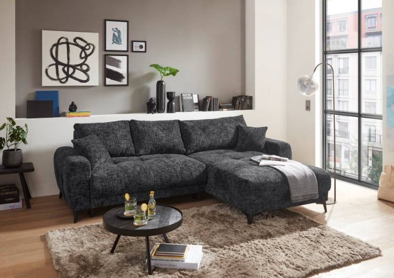 ED EXCITING DESIGN Ecksofa Belluno, mit Schlaffunktion & Bettkasten, beidseitig montierbar. von ED EXCITING DESIGN