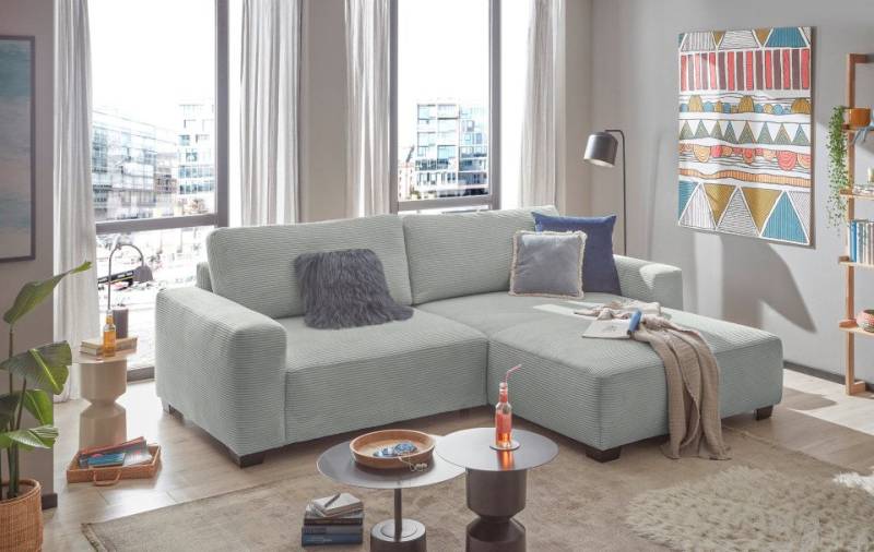 ED EXCITING DESIGN Ecksofa Elba, Cord Bezug von ED EXCITING DESIGN