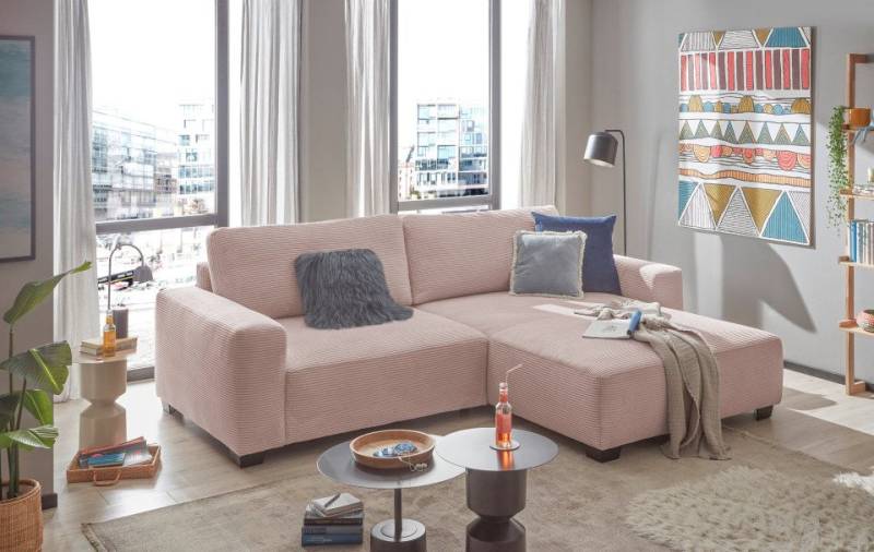 ED EXCITING DESIGN Ecksofa Elba, Cord Bezug von ED EXCITING DESIGN