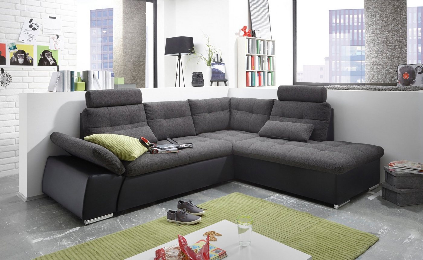 ED EXCITING DESIGN Ecksofa Jakarta L-Form, mit Bettfunktion, Kopfstützen, Nierenkissen etc. ED EXCITING DESIGN Ecksofa Jakarta L-Form, mit Bettfunktion, Kopfstützen, Nierenkissen etc. von ED EXCITING DESIGN