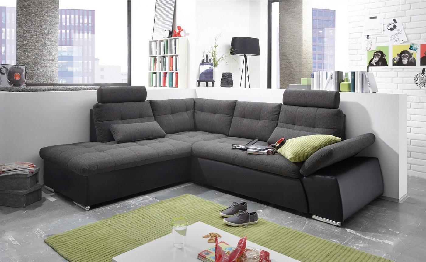 ED EXCITING DESIGN Ecksofa Jakarta L-Form, mit Bettfunktion, Kopfstützen, Nierenkissen etc. ED EXCITING DESIGN Ecksofa Jakarta L-Form, mit Bettfunktion, Kopfstützen, Nierenkissen etc. von ED EXCITING DESIGN