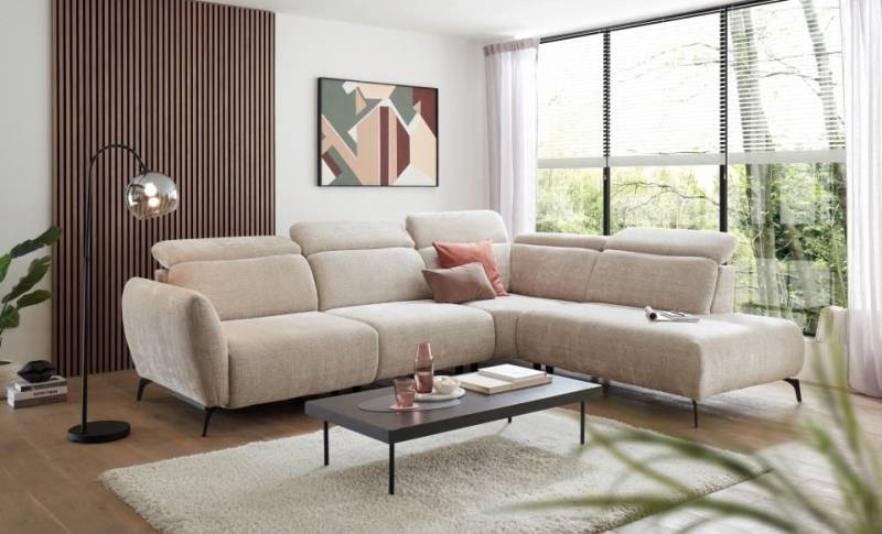 ED EXCITING DESIGN Ecksofa Kiel, mit elektrischer Relaxfunktion, verstellbaren Kopflehnen von ED EXCITING DESIGN