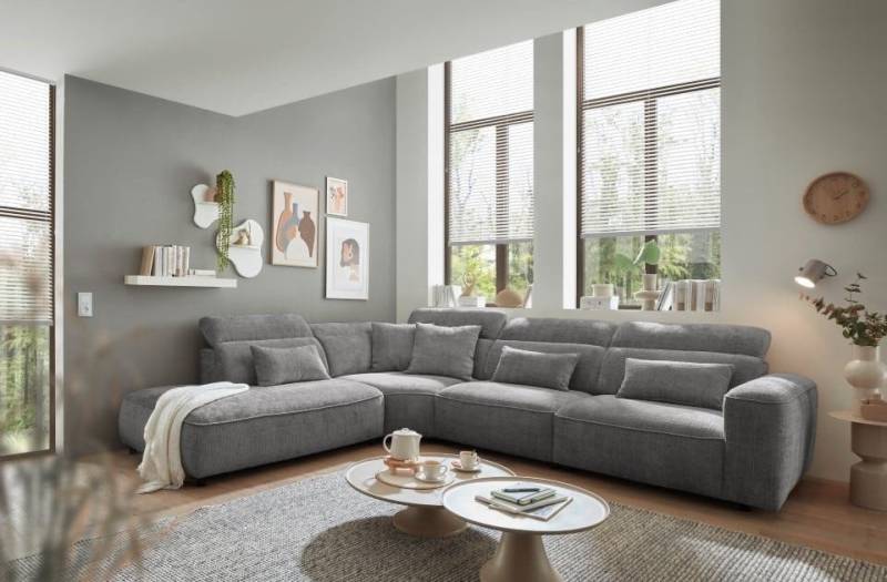 ED EXCITING DESIGN Ecksofa Mansfield, mit verstellbaren Kopflehnen von ED EXCITING DESIGN