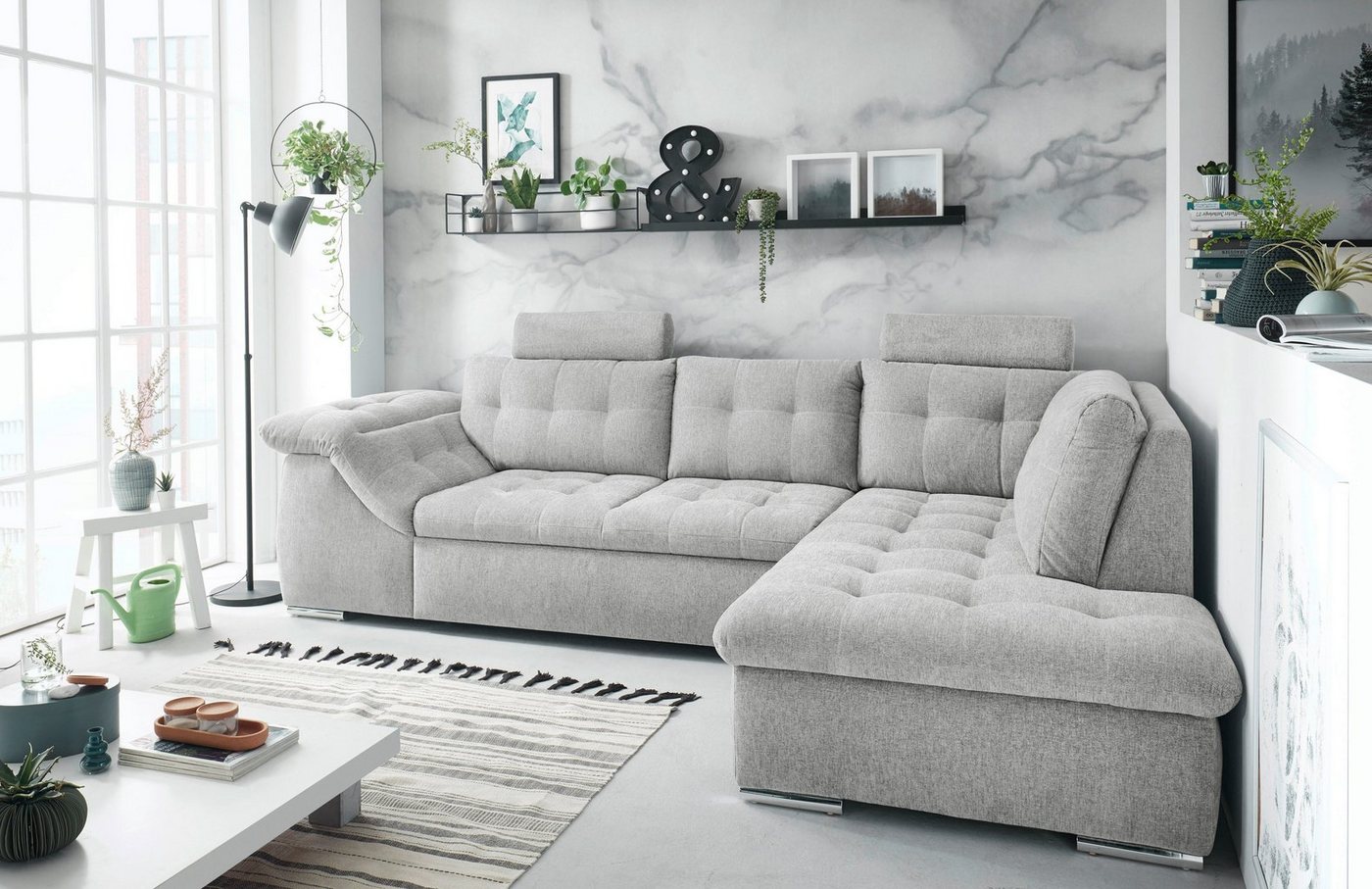 ED EXCITING DESIGN Ecksofa Oman L-Form, mit Bettfunktion, Bettkasten, Armteilverstellung, Kopfstützen ED EXCITING DESIGN Ecksofa Oman L-Form, mit Bettfunktion, Bettkasten, Armteilverstellung, Kopfstützen von ED EXCITING DESIGN