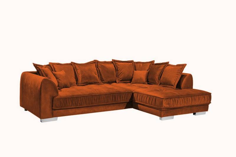 ED EXCITING DESIGN Ecksofa Pascha, Luxus-Mikrofaser mit Samtoptik, beidseitig montierbar von ED EXCITING DESIGN